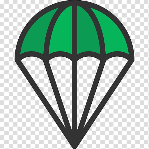 Parachute Scalable Graphics Paragliding Icon, Green parachute transparent background PNG clipart