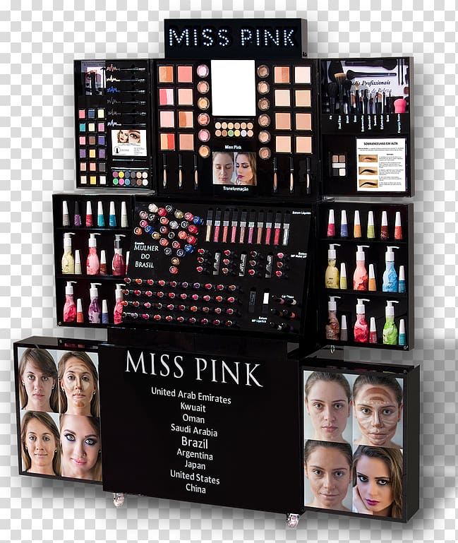 Miss Pink Eye Shadow Franchising Shop Make-up, loja transparent background PNG clipart