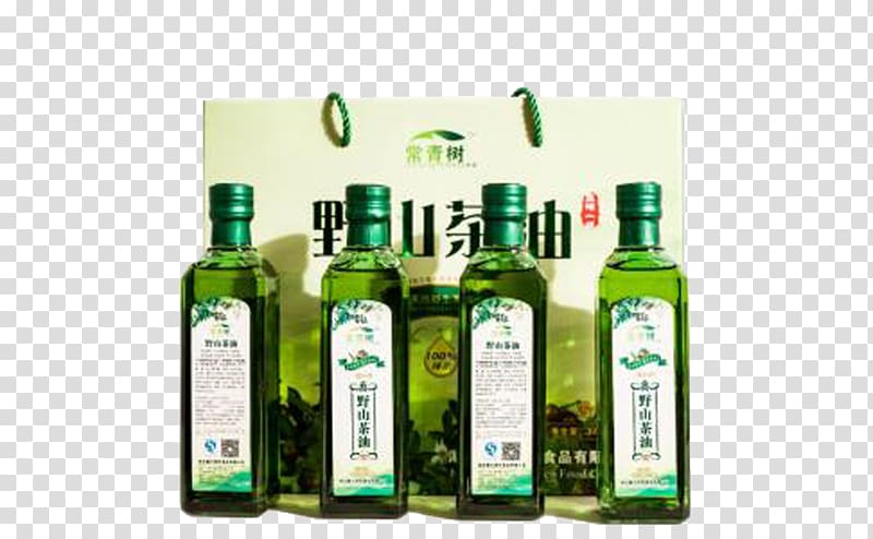 Tea Olive oil Camellia oleifera Liqueur Glass bottle, Camellia seed oil transparent background PNG clipart