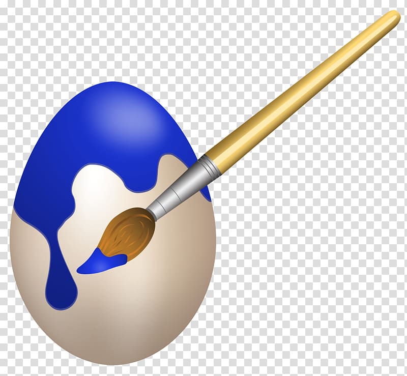 brown paint brush illustration, Graphics , Easter Blue Coloring Egg transparent background PNG clipart