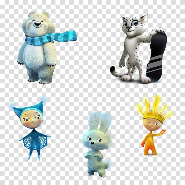 2014 Winter Olympics Sochi Olympic Games 1980 Summer Olympics 2014 Winter Olympic and Paralympic Games mascots, others transparent background PNG clipart