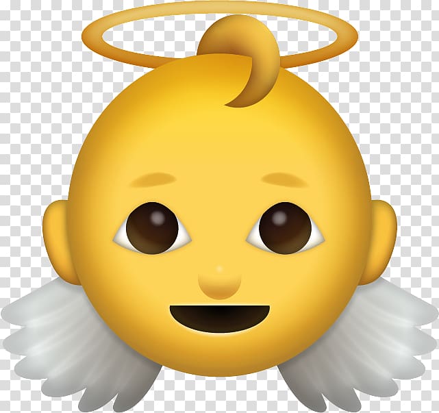 Emoji Emoticon, angel baby transparent background PNG clipart