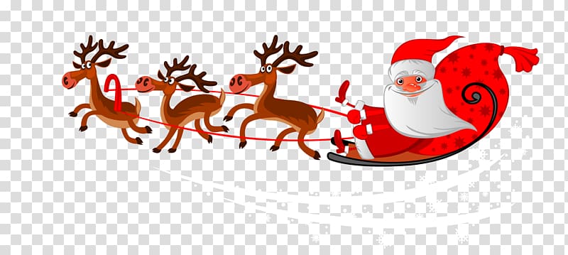santa's sleigh transparent background PNG clipart