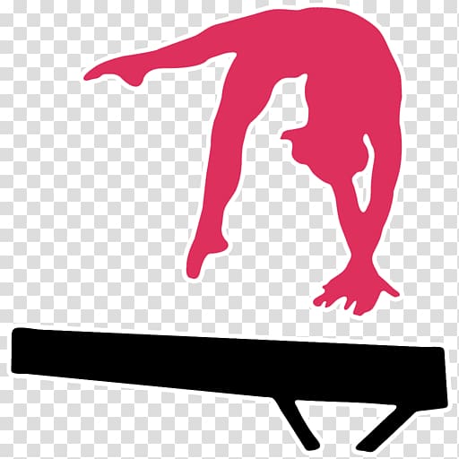 Balance beam Gymnastics Silhouette Split Vault, gymnastics transparent background PNG clipart