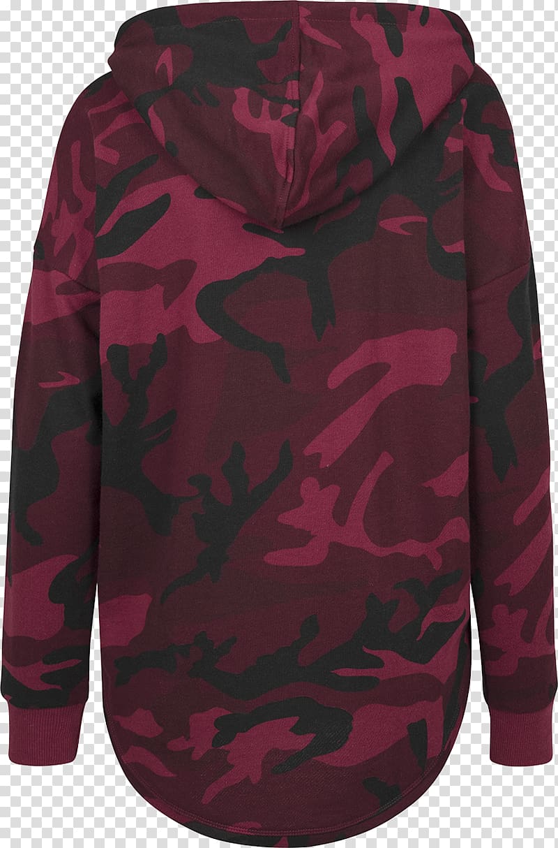 Hoodie Urban classics ladies Melange Terry wide oversized Hoody Maroon Sweater Color, camo cargo joggers transparent background PNG clipart