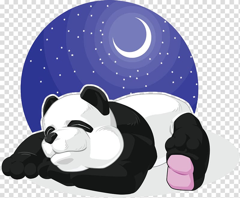Giant panda Cartoon Drawing Sleep, panda transparent background PNG clipart