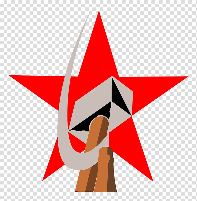 Hammer and sickle Laborer , Sickle And Star transparent background PNG clipart