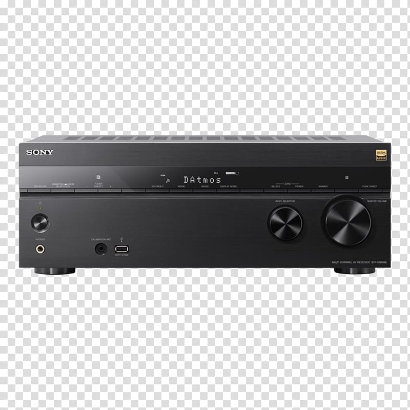 AV receiver Home Theater Systems Sony Radio receiver Dolby Atmos, sony transparent background PNG clipart