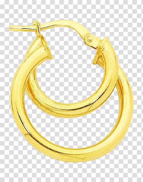 Earring Body Jewellery 01504 Material Bangle, Gold Hoop transparent background PNG clipart