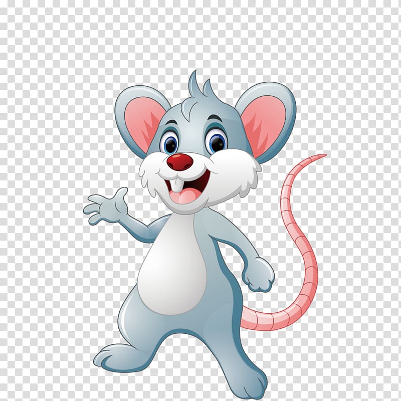 gray and pink rat illustration, Mouse Cartoon Illustration, Cute little mouse transparent background PNG clipart