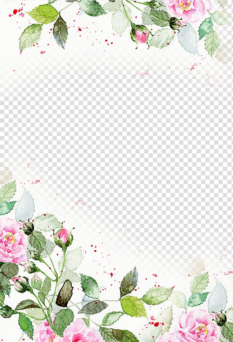 pink rose painting, Poster Gratis , Pink floral background transparent background PNG clipart
