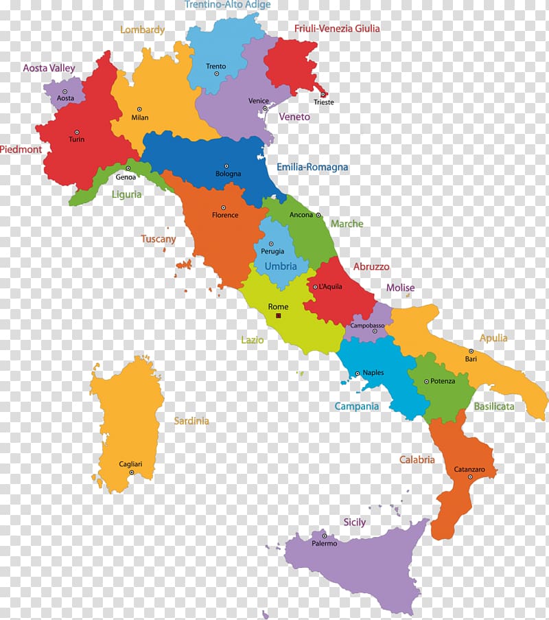Regions of Italy City map Map, map transparent background PNG clipart
