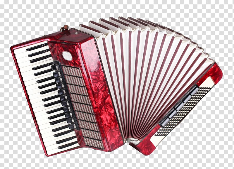 red and white piano accordion clip, Accordion Microphone Musical instrument, accordion transparent background PNG clipart