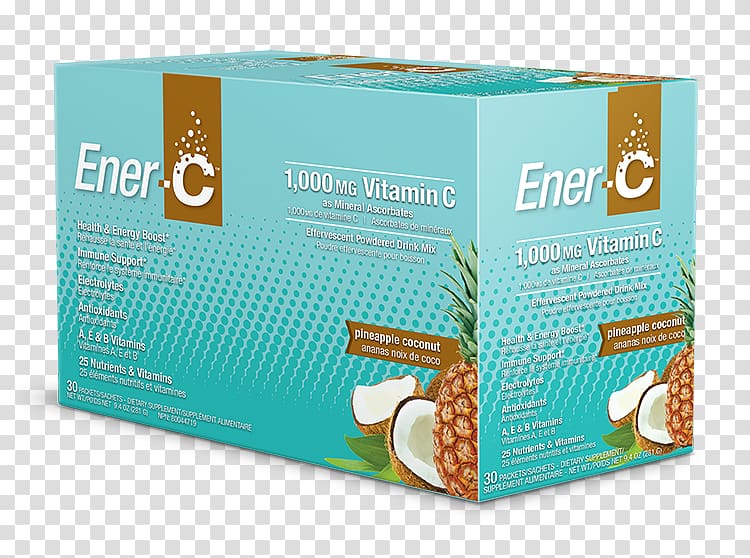 Drink mix Juice Emergen-C Vitamin C Coconut, Pineapple coconut transparent background PNG clipart