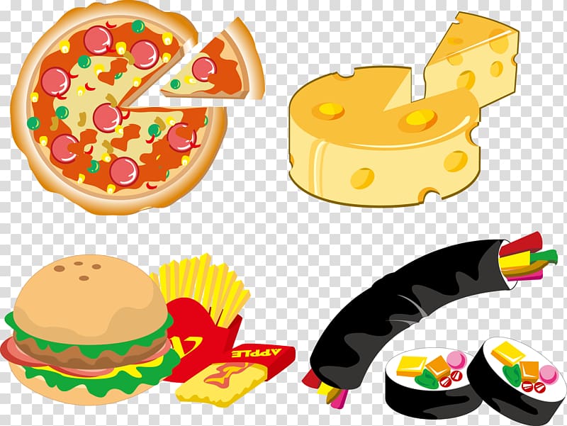 Sushi Japanese Cuisine Fried rice Food, cheese burger pizza creative sushi transparent background PNG clipart