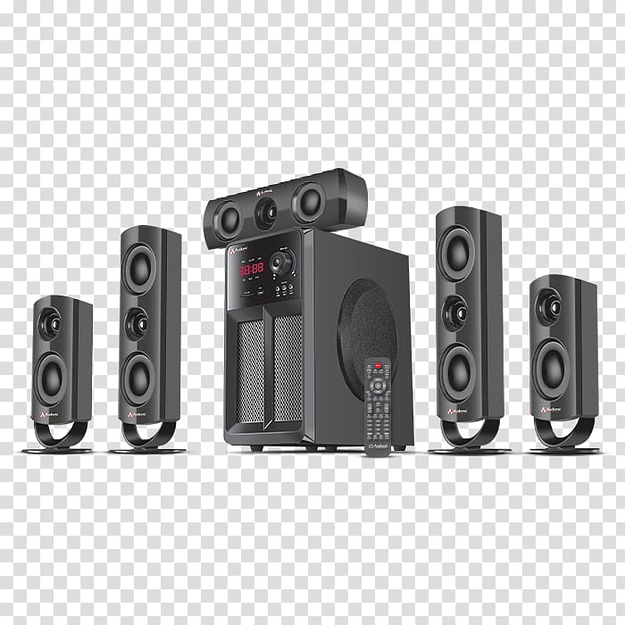 Computer speakers 5.1 surround sound Home Theater Systems Loudspeaker Woofer, audionic transparent background PNG clipart
