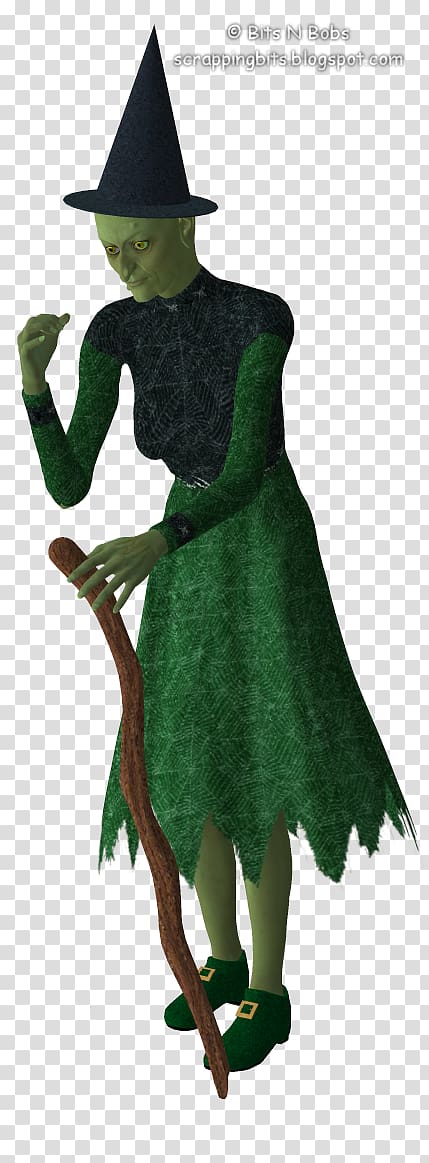 Costume design Character Tree Fiction, Green Witch transparent background PNG clipart