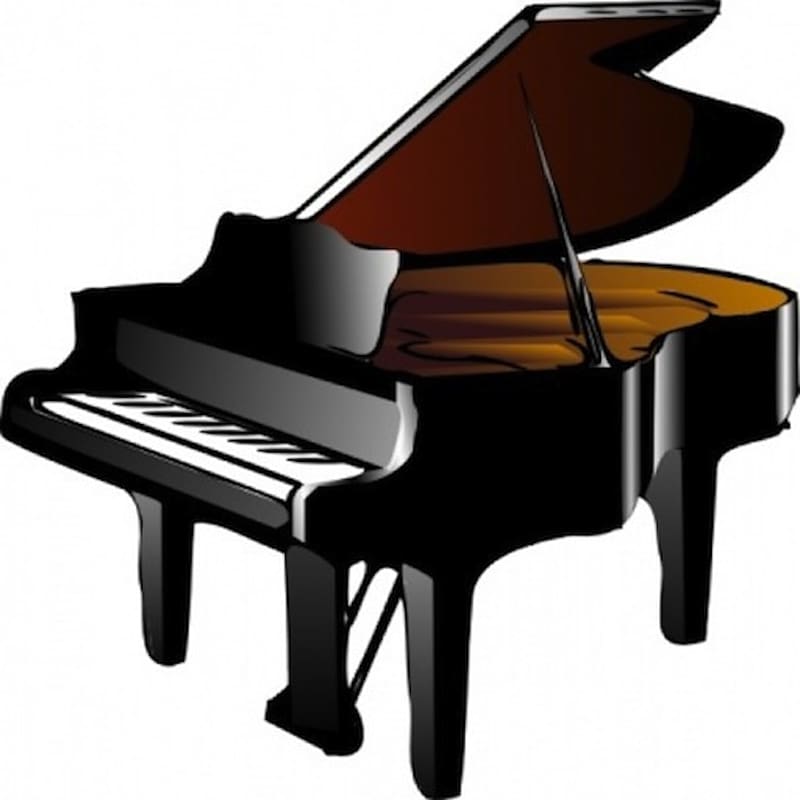 Grand piano Musical keyboard , trumpet and saxophone transparent background PNG clipart