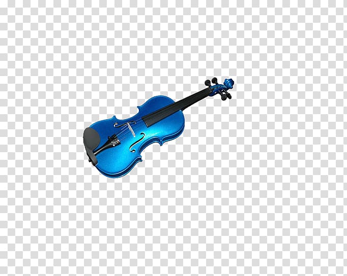 Violin Blue Bow Musical instrument, Blue Sea violin transparent background PNG clipart