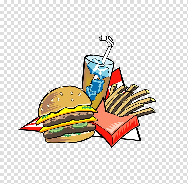 Hamburger Fast food Eating , Burger and fries transparent background PNG clipart