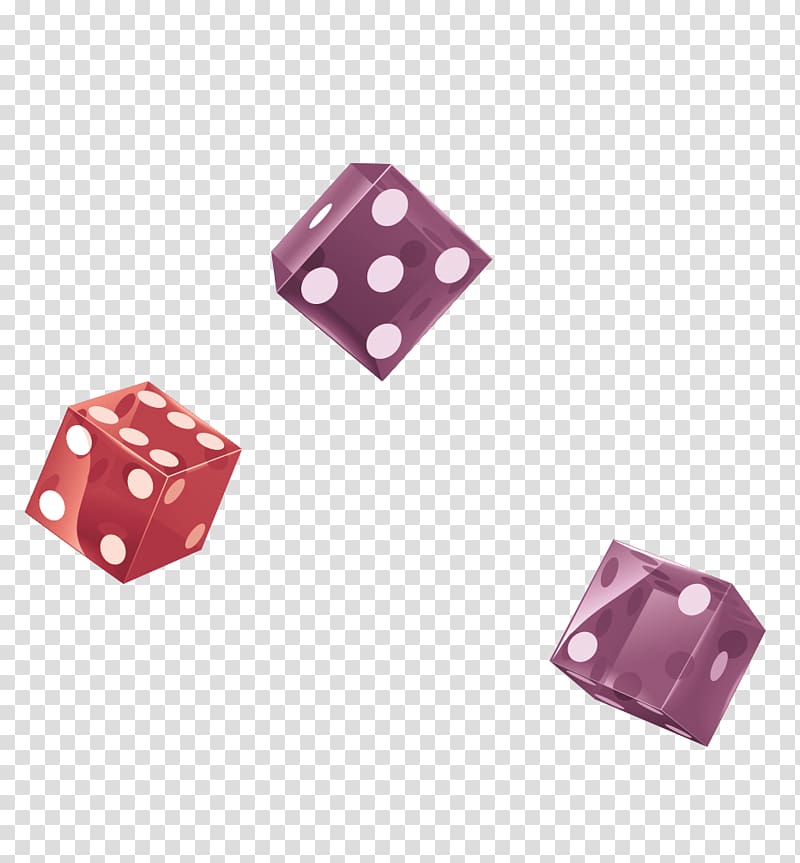 Dice game, Purple simple dice floating material transparent background PNG clipart