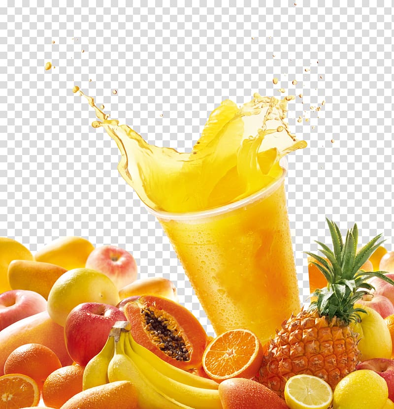 fruit lot, Orange juice Apple juice Fruit Drink, Drink transparent background PNG clipart