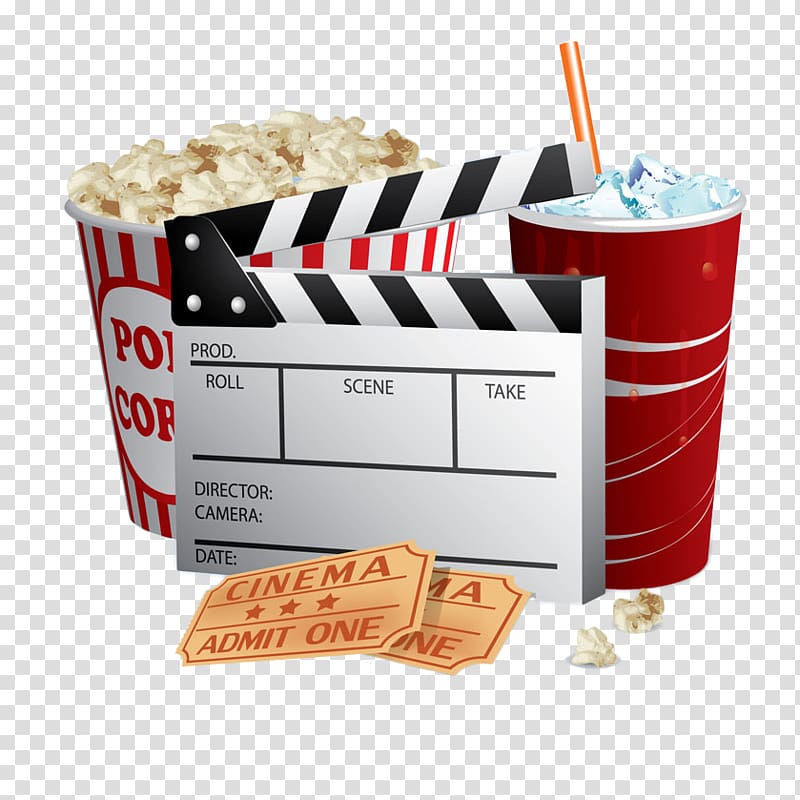 red and white plastic cup illustration, Popcorn Cinema Ticket Film, This cartoon brand Cola popcorn transparent background PNG clipart