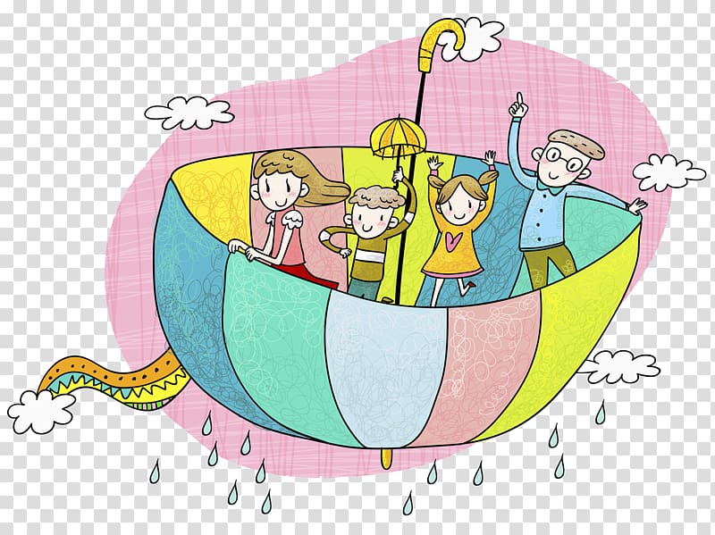 illustration Rain, Happy child transparent background PNG clipart