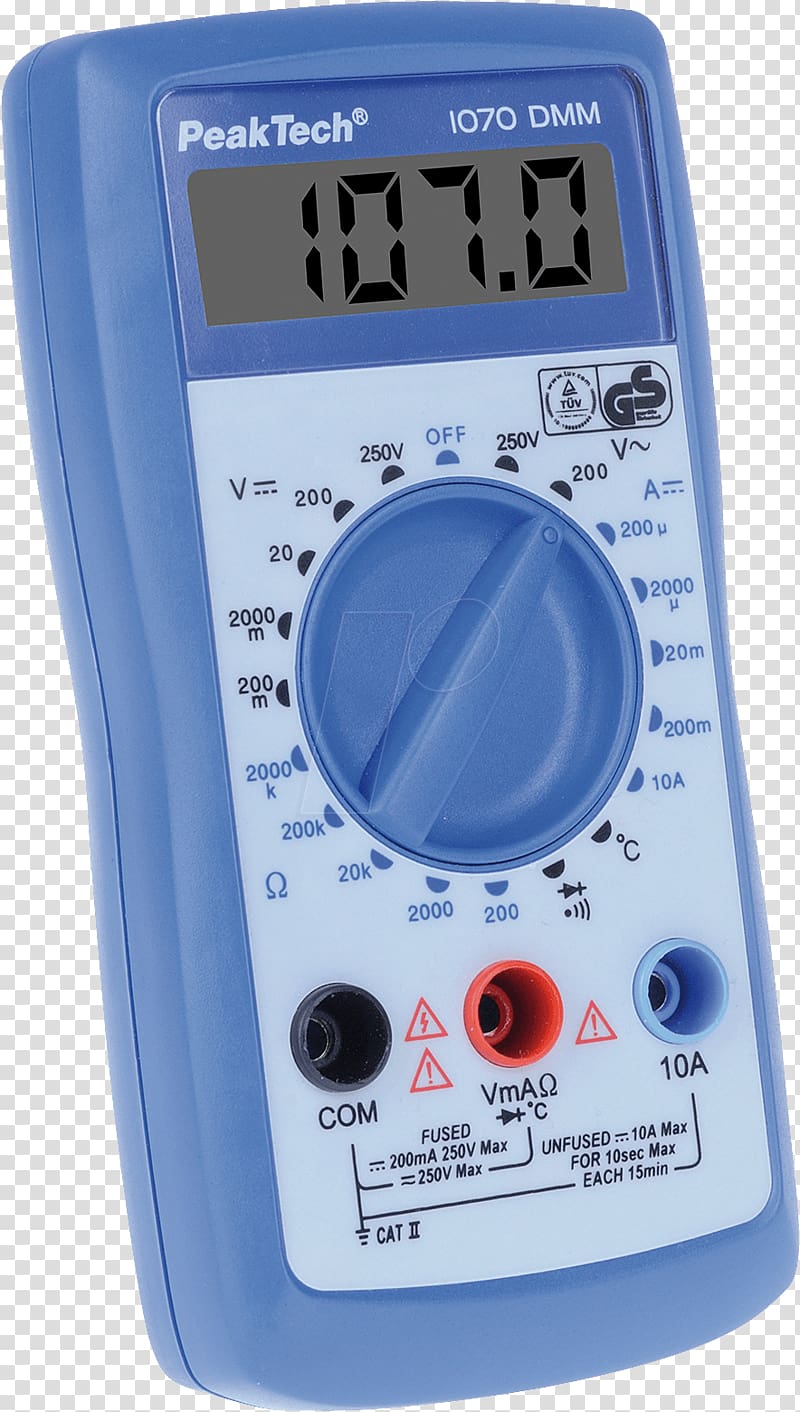 Digital Multimeter Frequency counter Measuring instrument, others transparent background PNG clipart