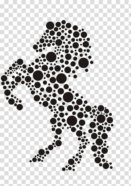 Horse Point, Horse dots composed of transparent background PNG clipart