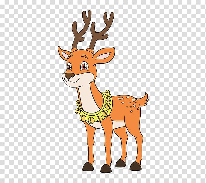 Reindeer Rudolph Santa Claus Drawing, Reindeer transparent background PNG clipart