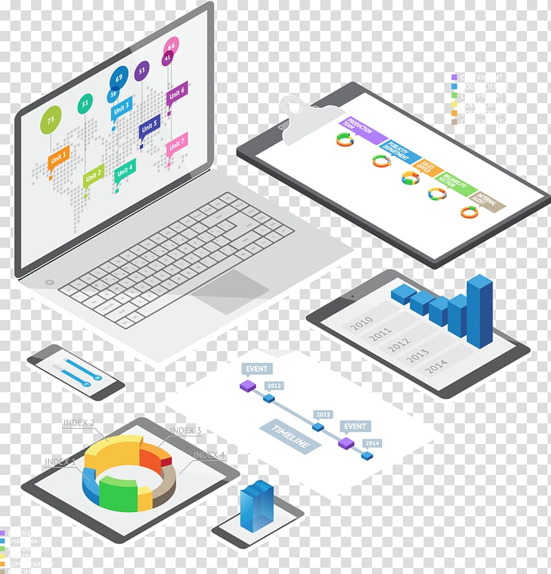 Infographic Isometric projection Chart, Notebook transparent background PNG clipart