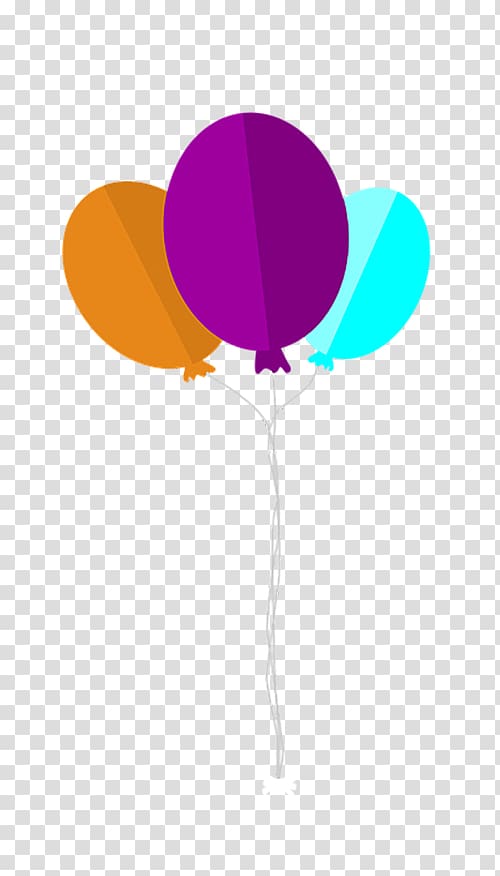 Flat design Icon, Tricolor balloons flat design rope transparent background PNG clipart