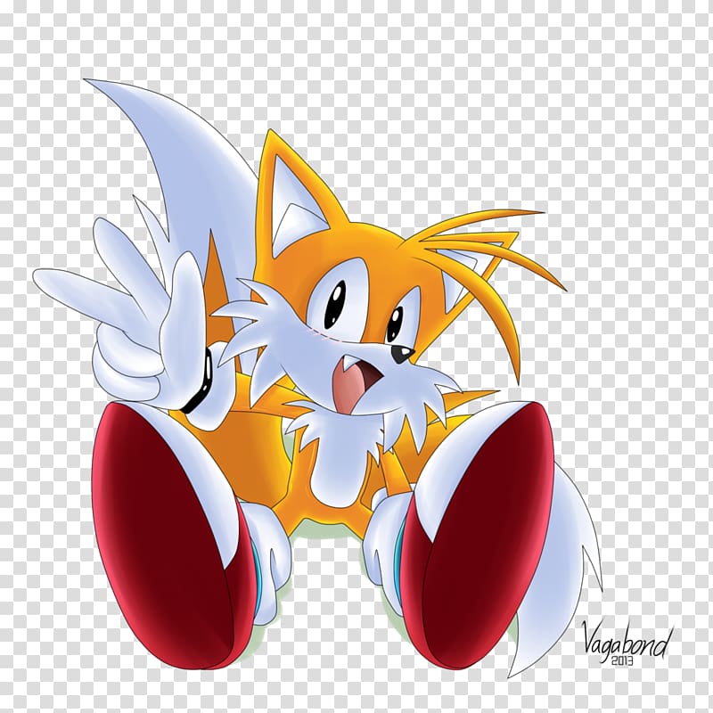 Tails Sonic the Hedgehog Sonic Chaos , nine tailed fox transparent background PNG clipart