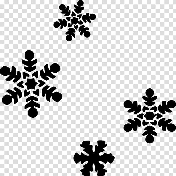 Snowflake Black and white , Flake transparent background PNG clipart