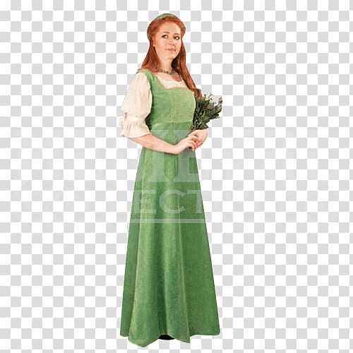 Costume Medieval women Middle Ages Dress Gown, dress transparent background PNG clipart
