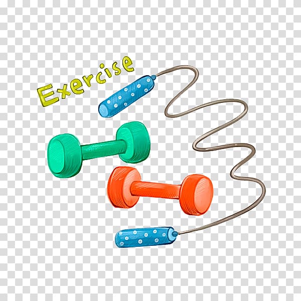 Skipping rope Dumbbell Physical exercise, Dumbbells and rope skipping transparent background PNG clipart