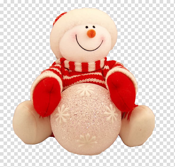 Ded Moroz Snegurochka New Year Holiday Christmas, Snowman wearing a red sweater transparent background PNG clipart