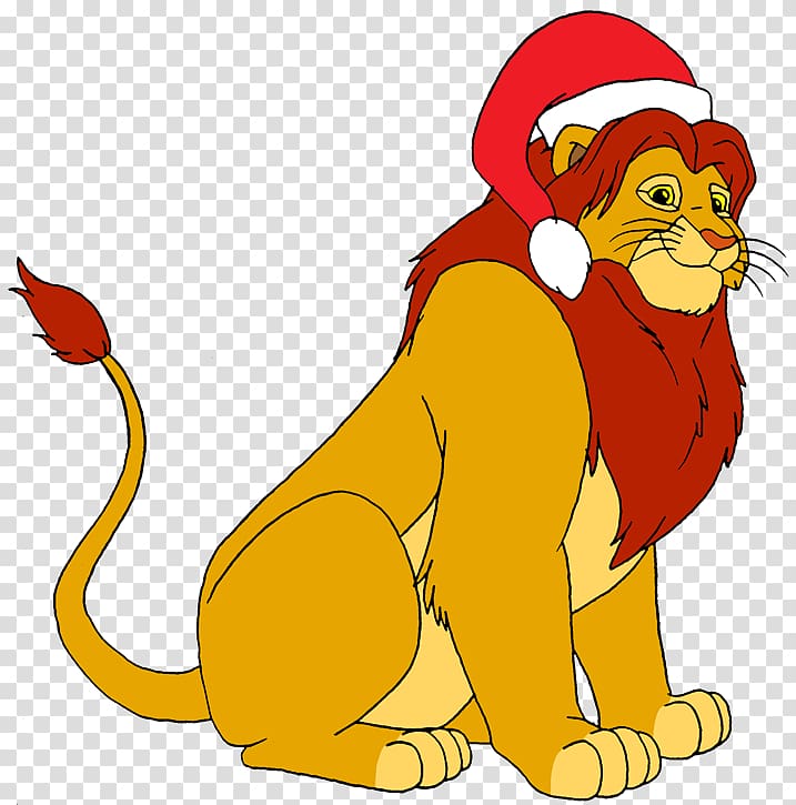 Lion Simba Nala Christmas , lion transparent background PNG clipart