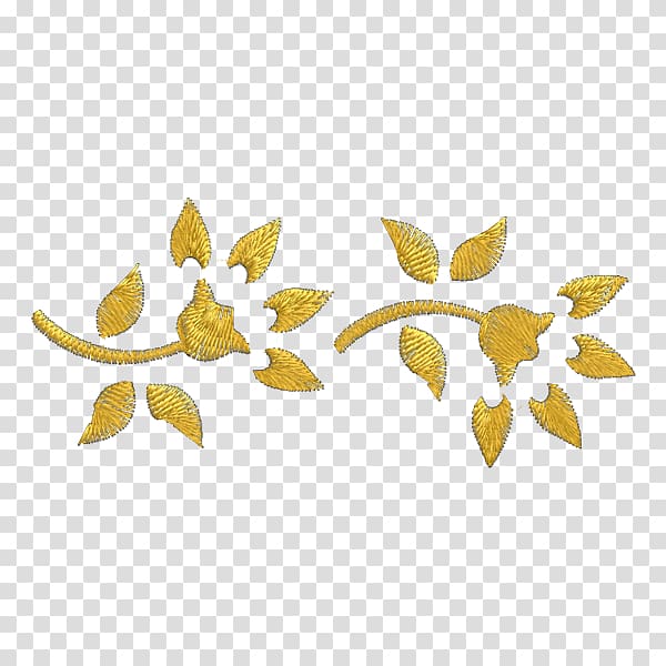 Embroidery Monogram Matrix Heart Branch, Golden brain transparent background PNG clipart