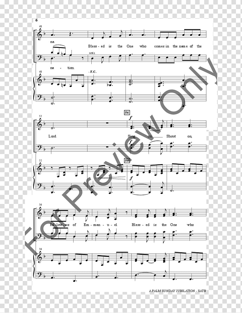 Sheet Music J.W. Pepper & Son Choir Song, jubilation transparent background PNG clipart