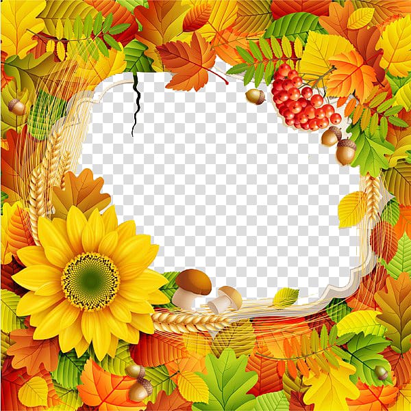 Fall promotional posters Border transparent background PNG clipart