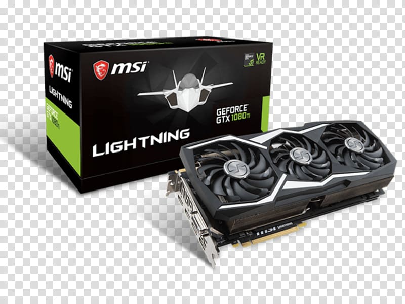 Graphics Cards & Video Adapters RGB Backlit Gaming High-end Graphics Card GeForce GTX 1080Ti LIGHTNING Z NVIDIA GeForce GTX 1080 Ti Founders Edition, nvidia transparent background PNG clipart