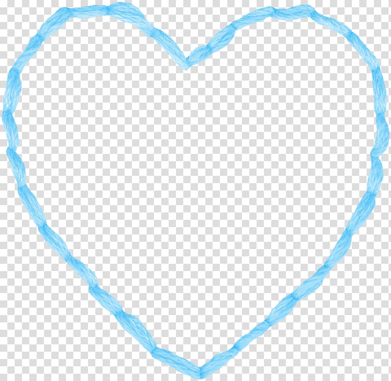 Heart Drawing , Blue Heart rope transparent background PNG clipart
