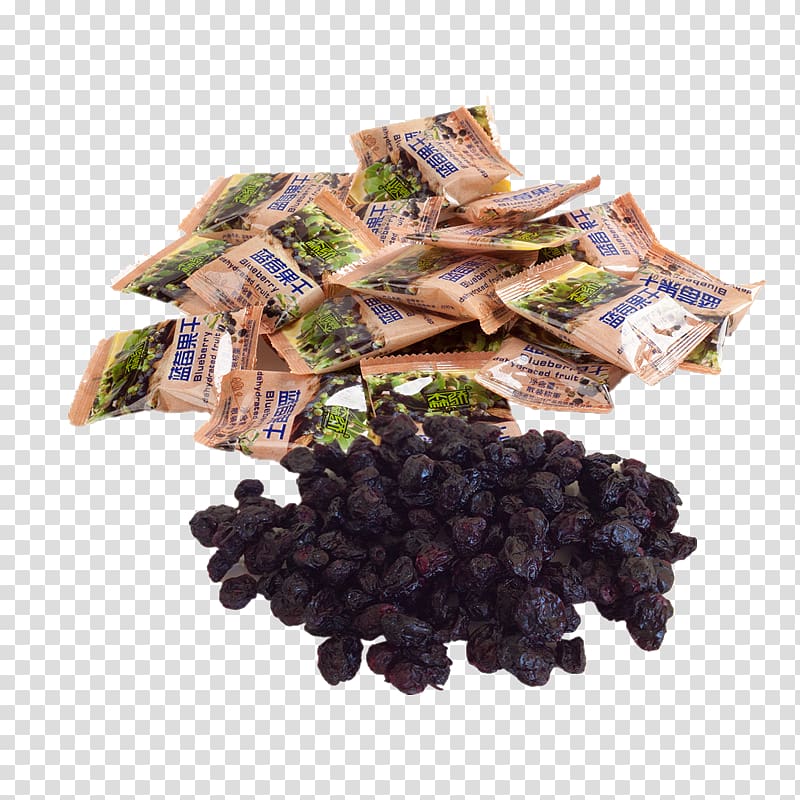 Blueberry Dried fruit Snack, Blueberry dry bags transparent background PNG clipart