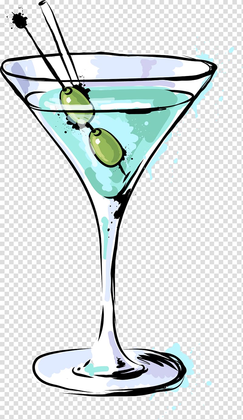Cocktail garnish Martini Blue Hawaii, Green Fresh Drink Cocktail transparent background PNG clipart