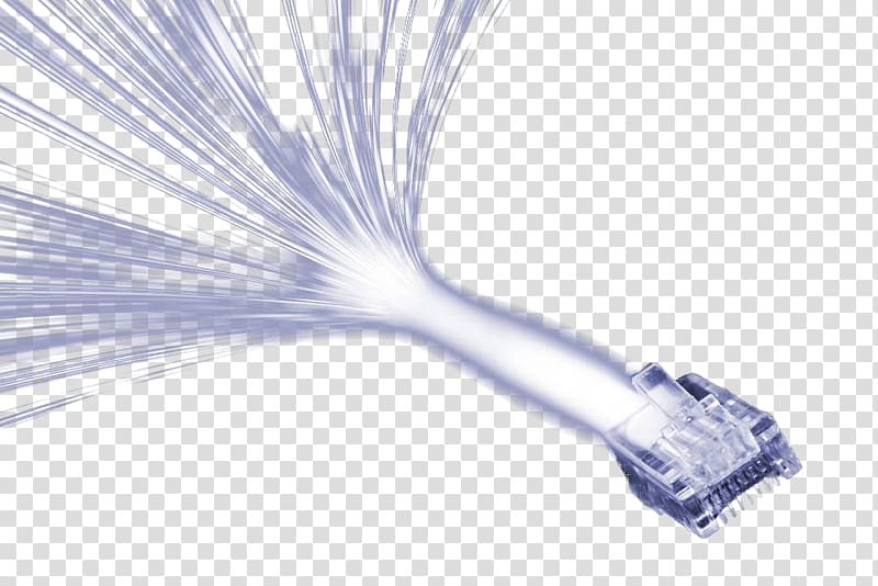 light speed curve of blue fiber optic connector transparent background PNG clipart