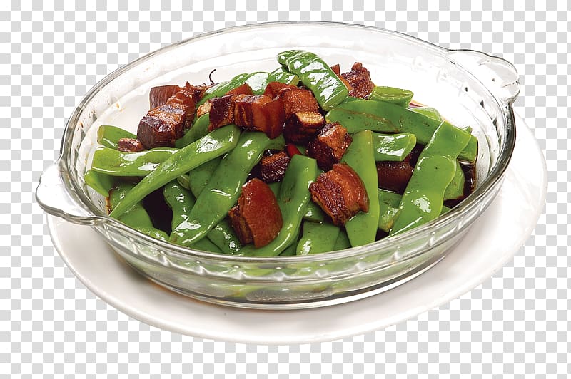 Spinach salad Red braised pork belly Chinese cuisine Ragout Cozido xe0 portuguesa, Pork stew beans transparent background PNG clipart