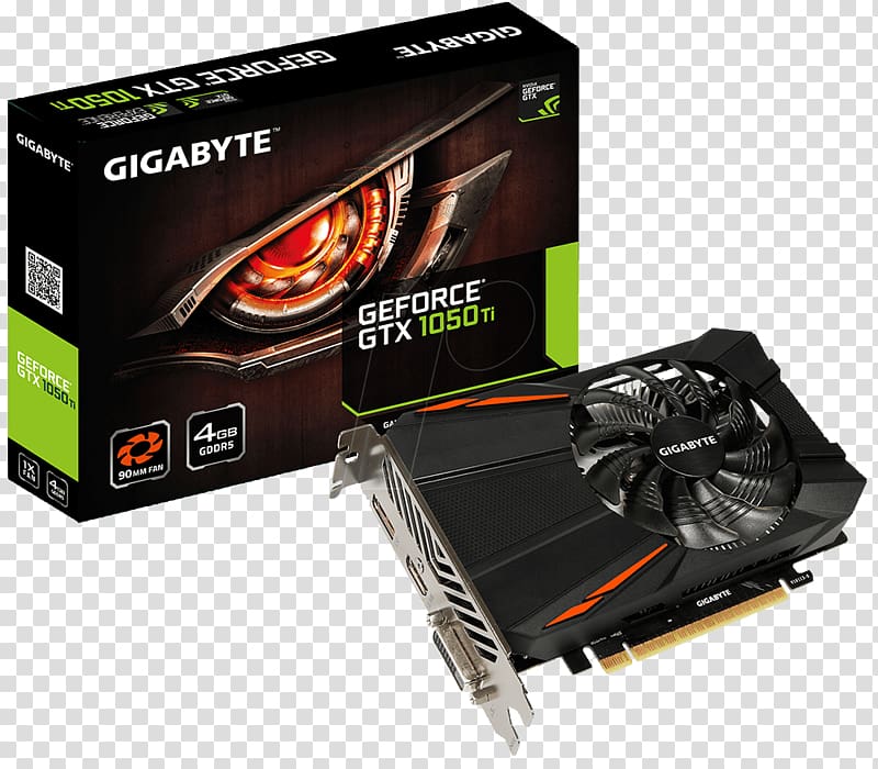 Graphics Cards & Video Adapters GDDR5 SDRAM NVIDIA GeForce GTX 1050 Ti, nvidia transparent background PNG clipart