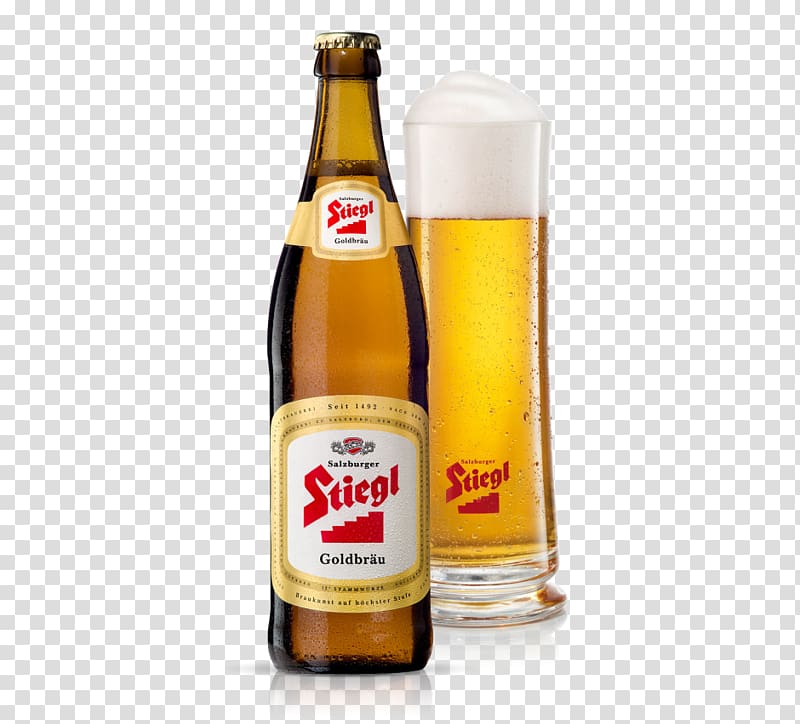 Wheat beer Stiegl Lager Augustiner-Bräu, beer transparent background PNG clipart